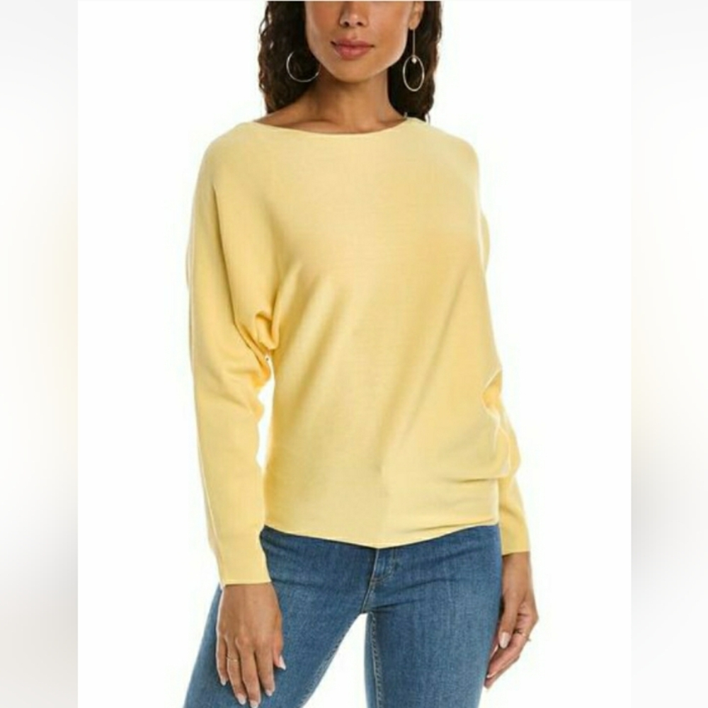 Asymmetric Dolman Silk-Blend Sweater, Wildflower